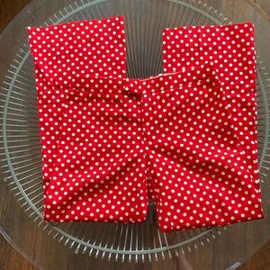 Vintage red polkadot hip huggers pants EVC